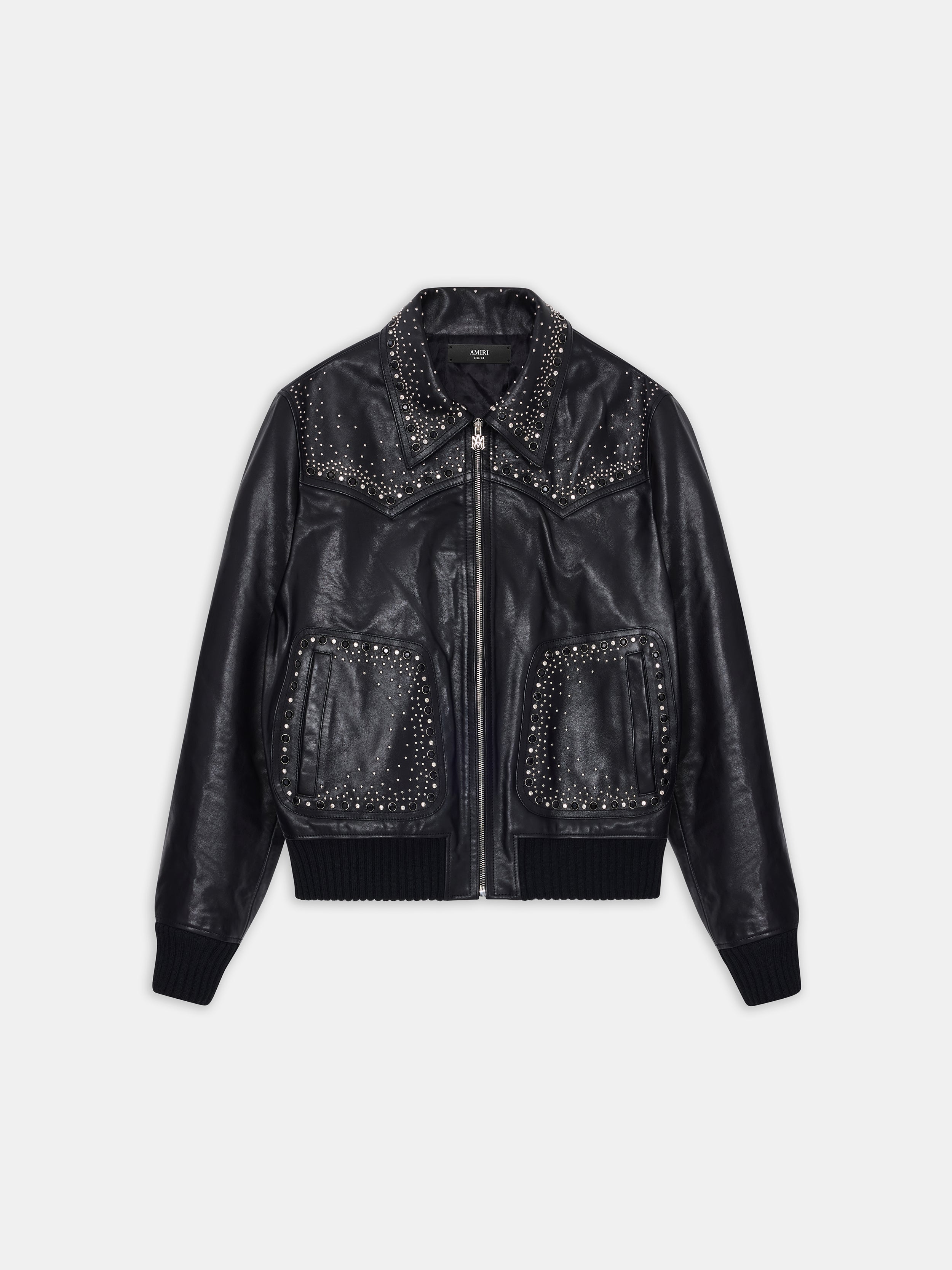 Product CRYSTAL LEATHER WESTERN JACKET - BLACK featured image