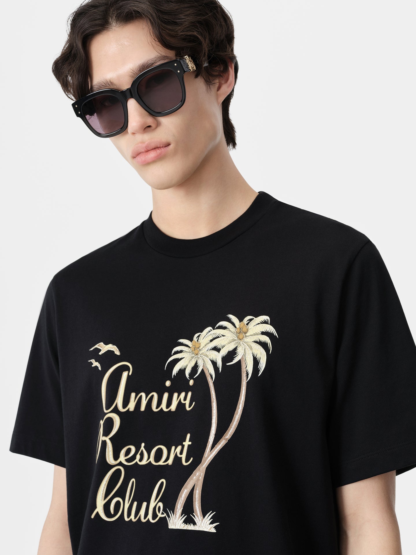 AMIRI TWISTED PALMS TEE - Black