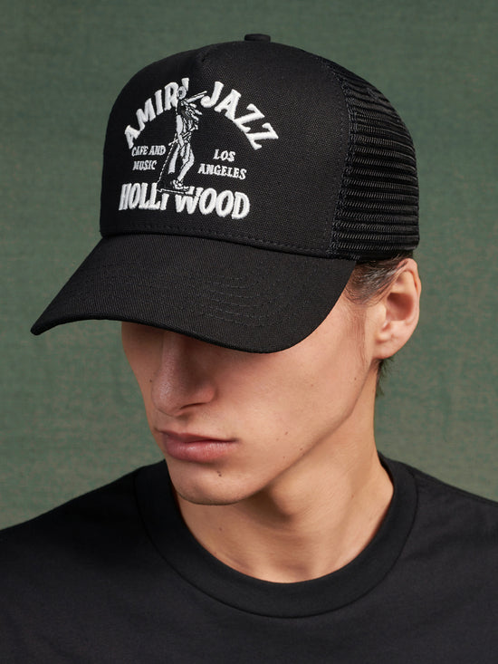 JAZZ WOLF TRUCKER HAT - Black