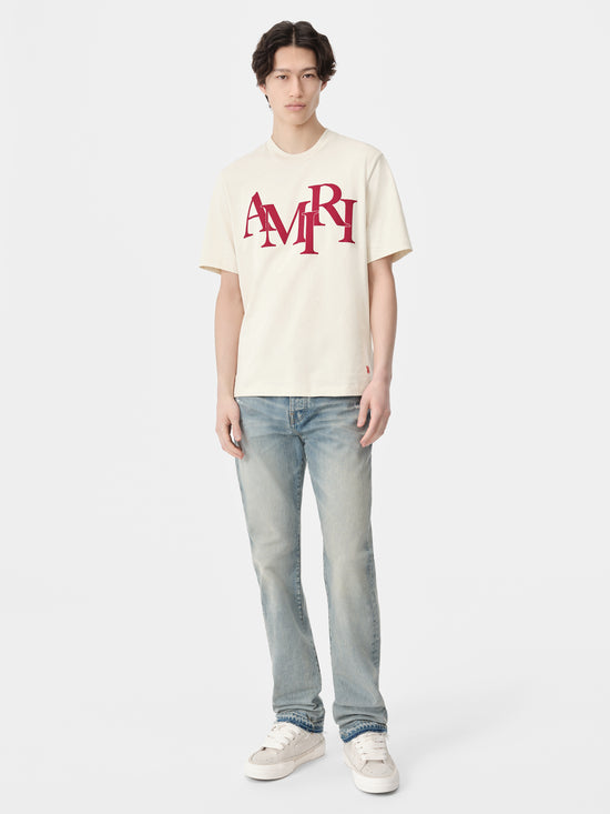 AMIRI STAGGERED TEE - Birch