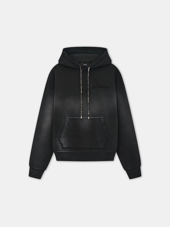 BLEACH BANDANA OVERSIZED HOODIE - Black - AMIRI