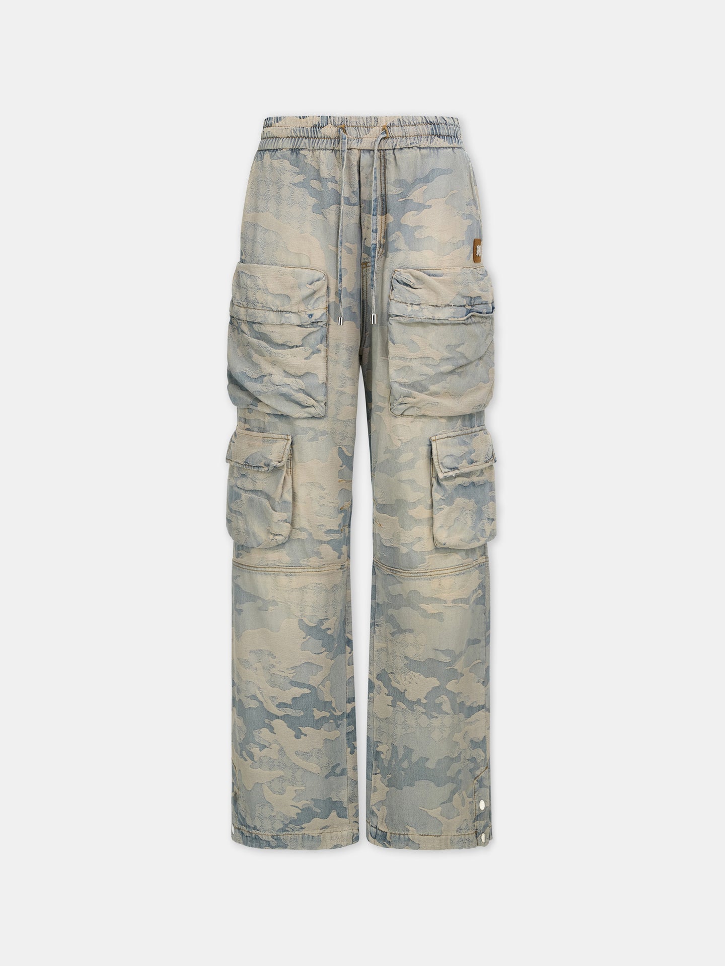 CAMO JACQUARD BAGGY CARGO JEAN - Camo Indigo - AMIRI