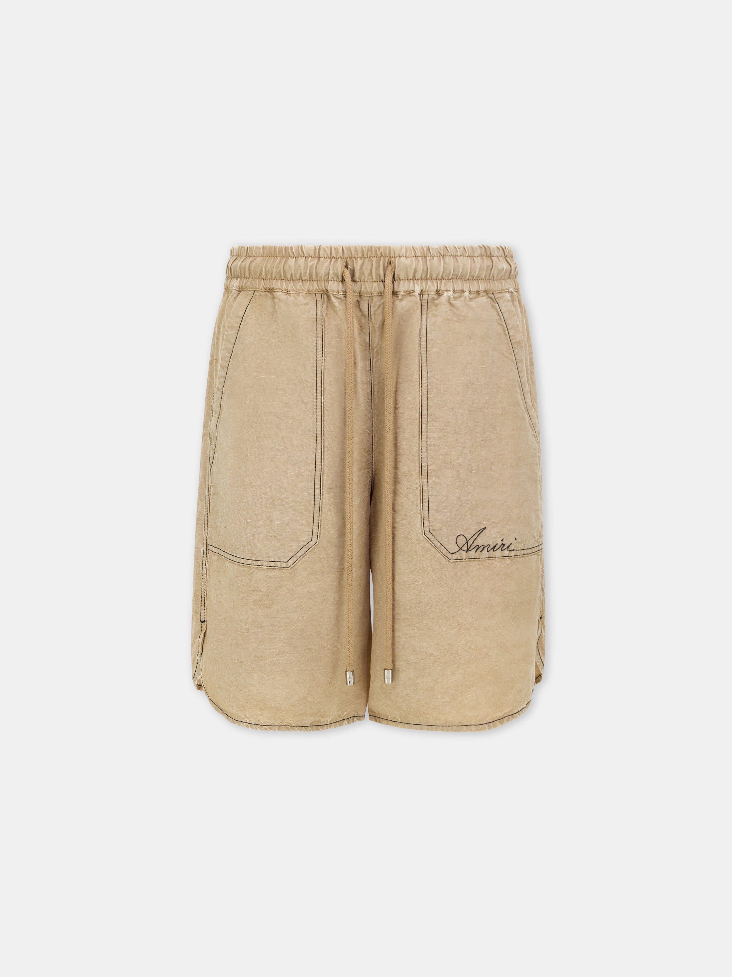 Product SCRIPT LINEN GD SHORT - Earth featured image