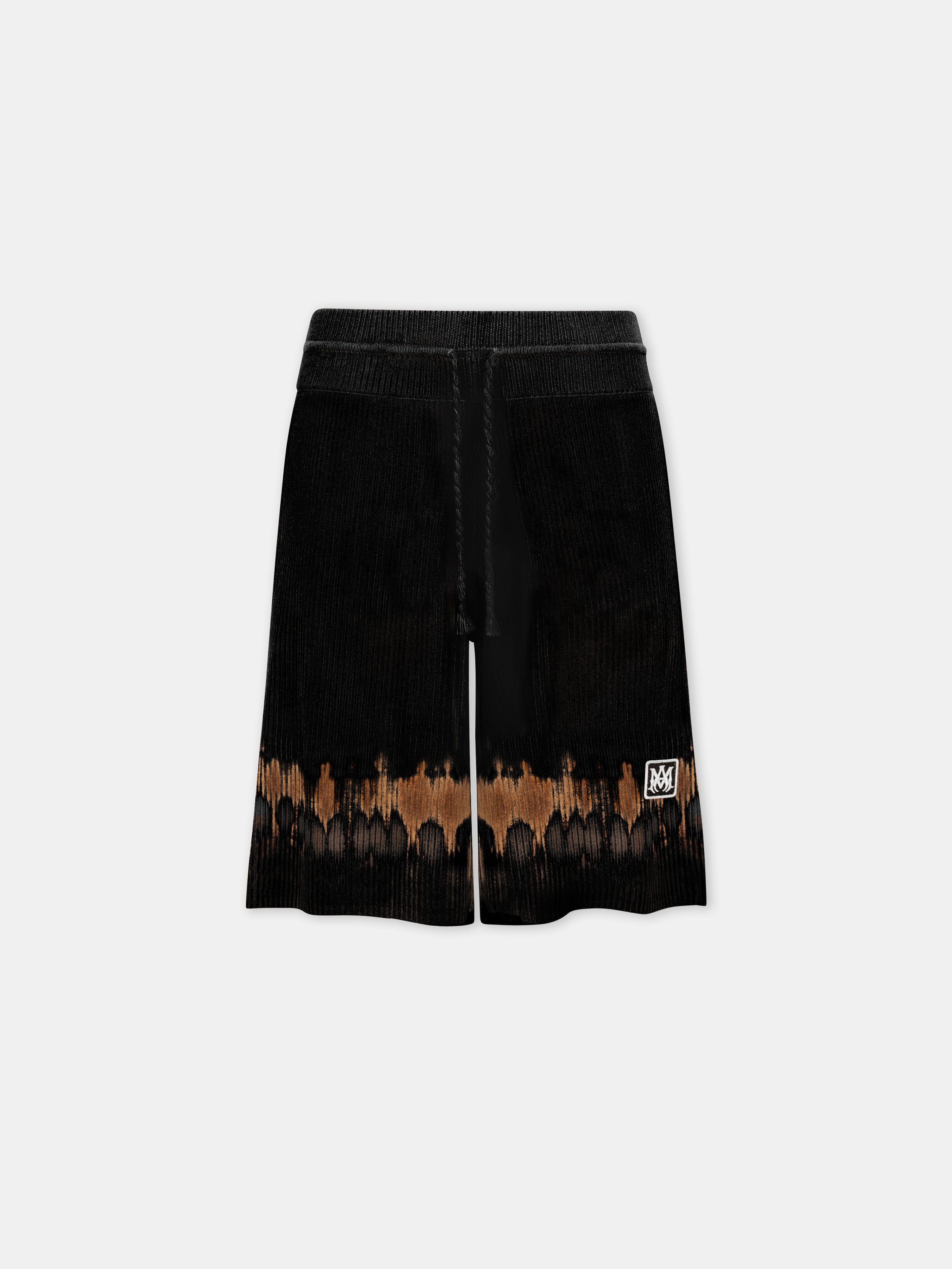 Product MA PATCH TIE DYE KNIT SHORT - Black featured image