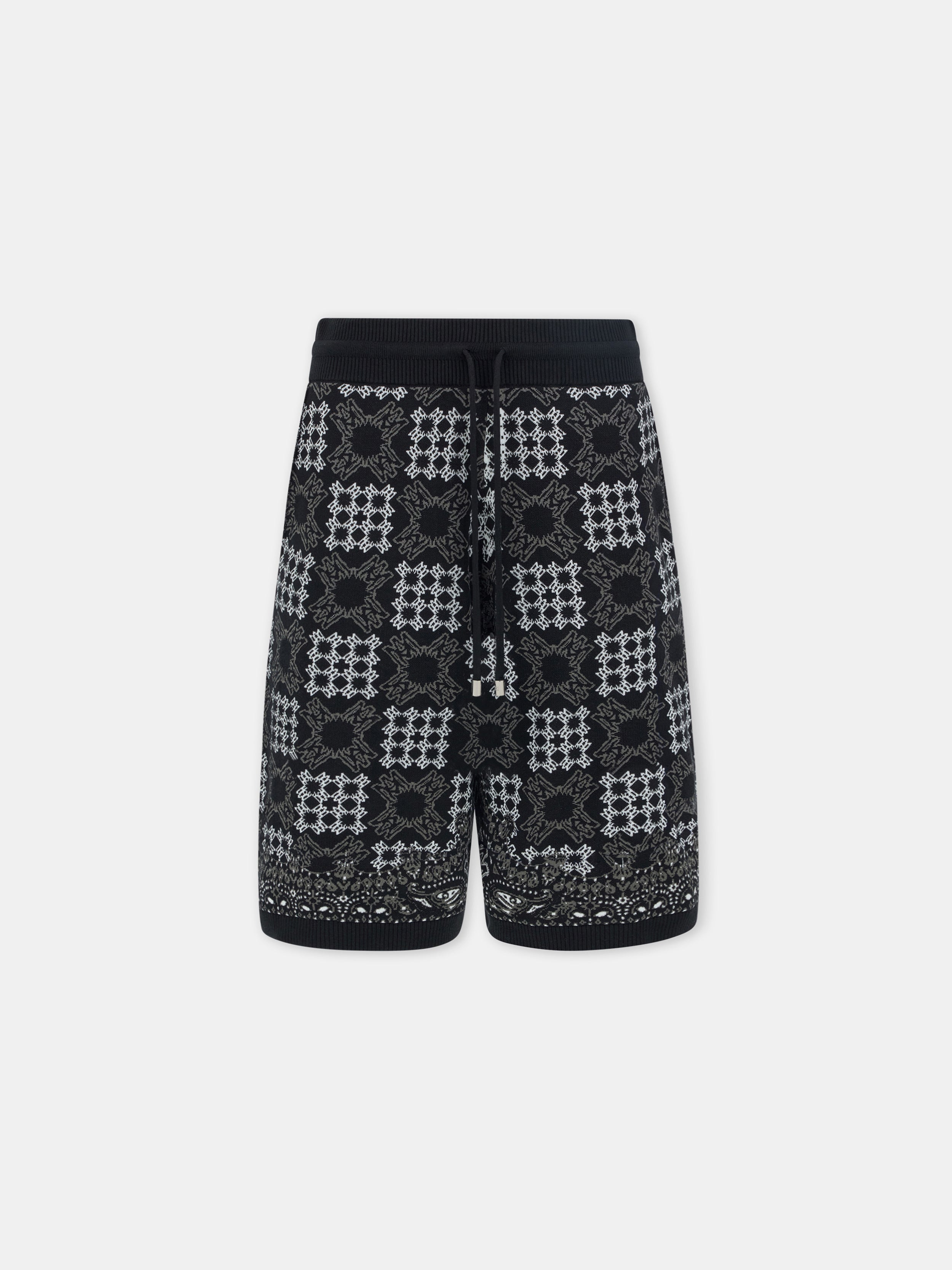 Product MA QUAD CHECK MESH KNIT SHORT - Black featured image