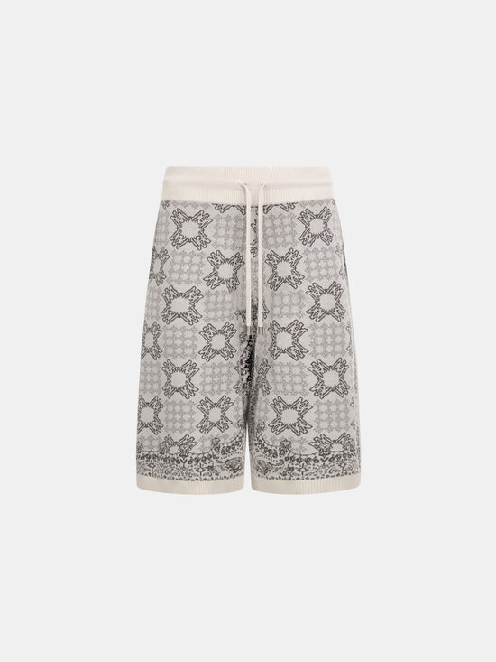 MA QUAD CHECK MESH KNIT SHORT - Alabaster