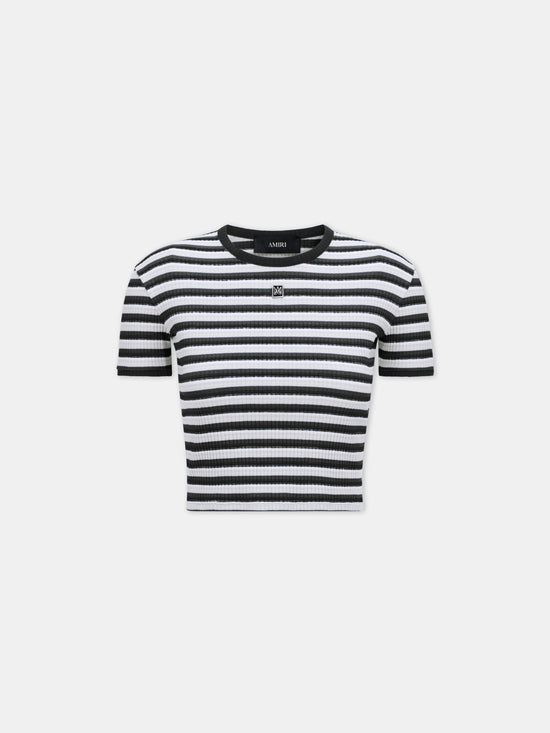 WOMEN - WOMEN'S MA STRIPED TEE - White - AMIRI
