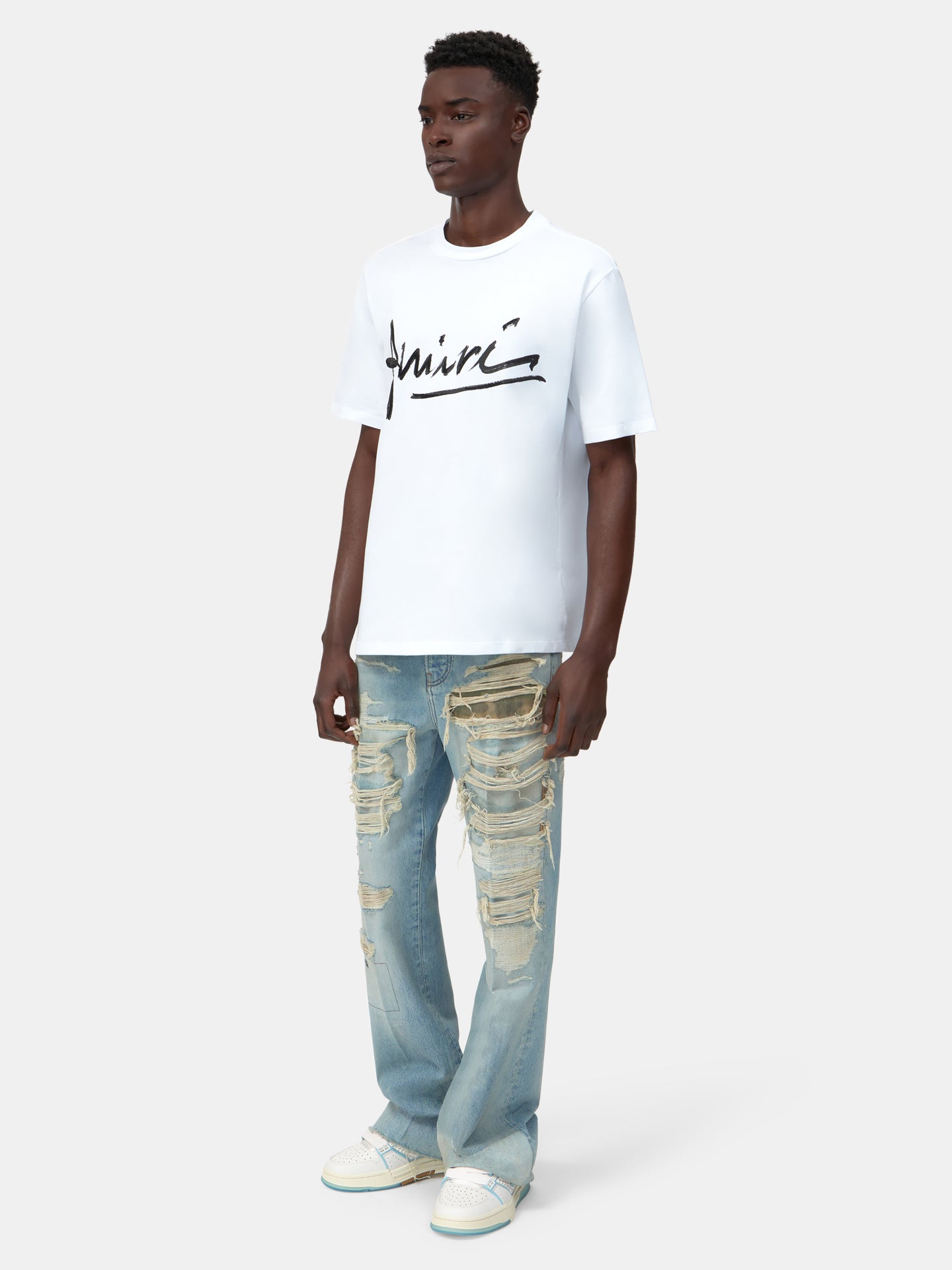 AMIRI SCRIPT TEE - WHITE