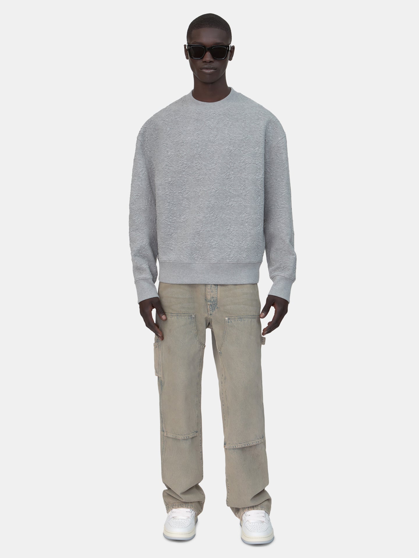 MA QUAD OVERSIZED CREW - STONE - AMIRI