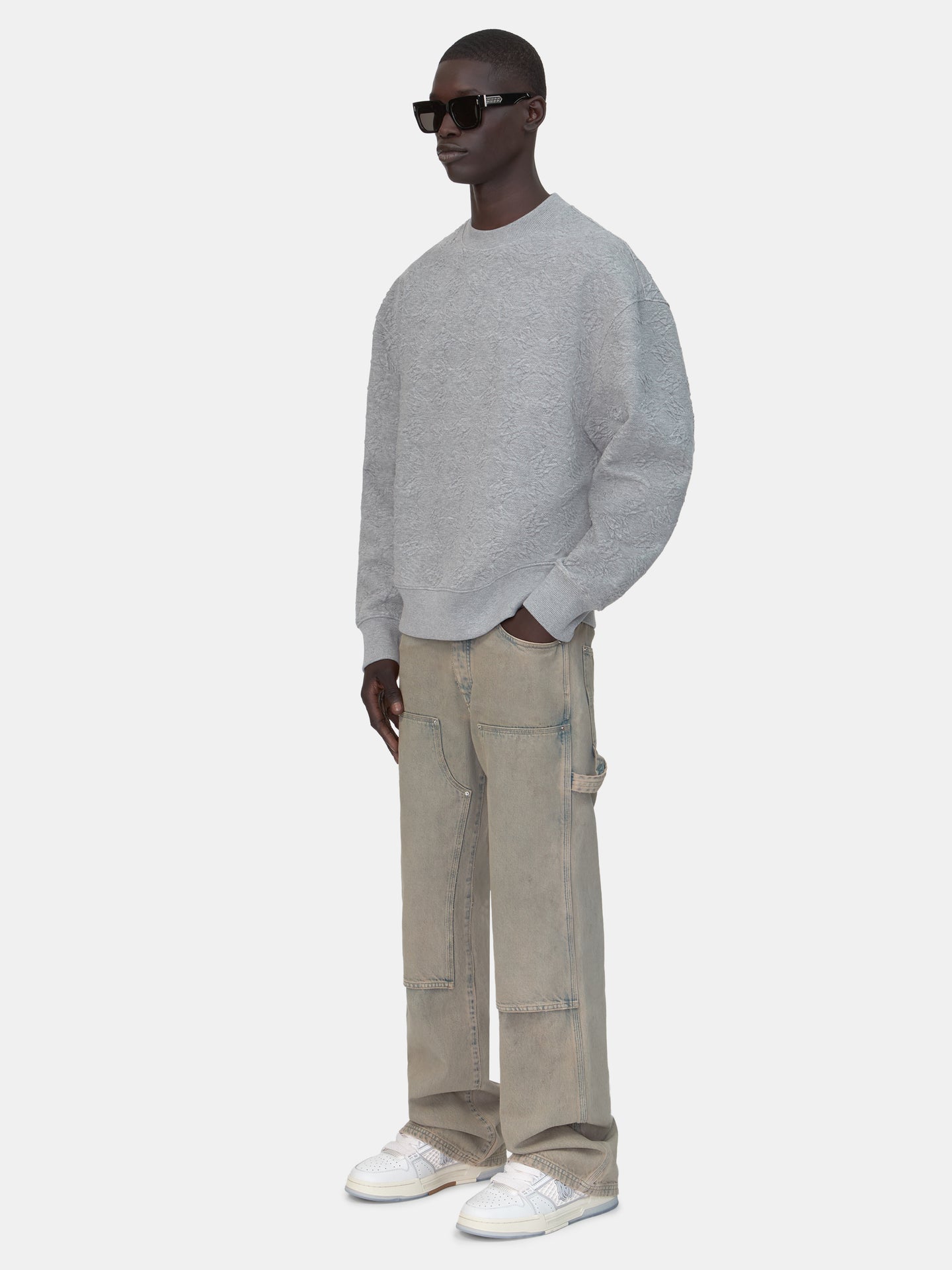 MA QUAD OVERSIZED CREW - STONE - AMIRI
