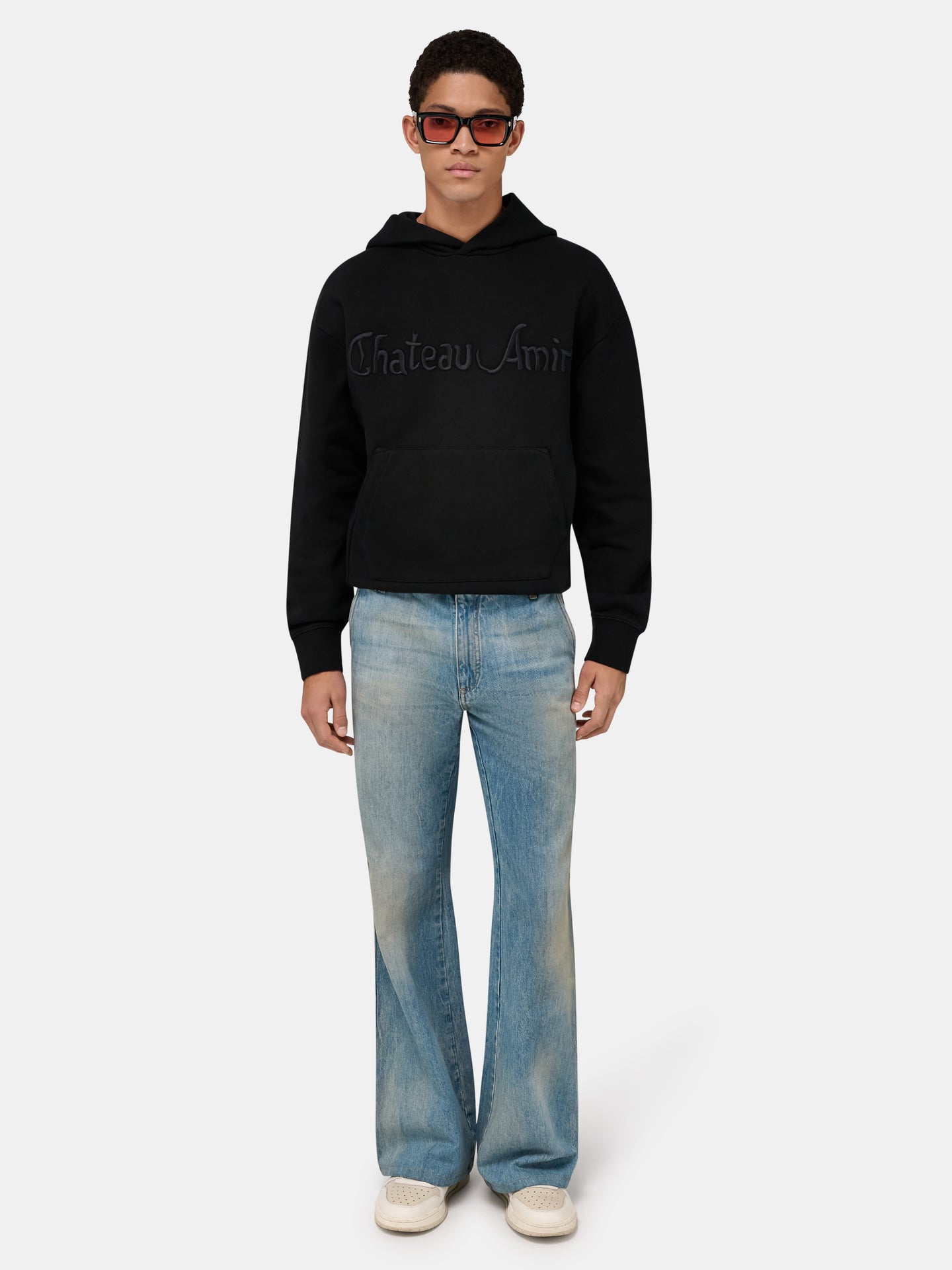 CHATEAU AMIRI TONAL OVERSIZED HOODIE - Black - AMIRI