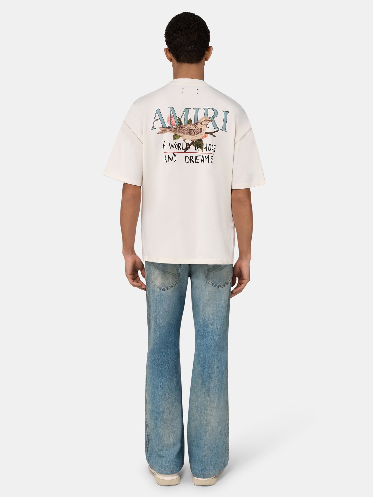 HOPE AND DREAMS OVERSIZED TEE - Alabaster - AMIRI
