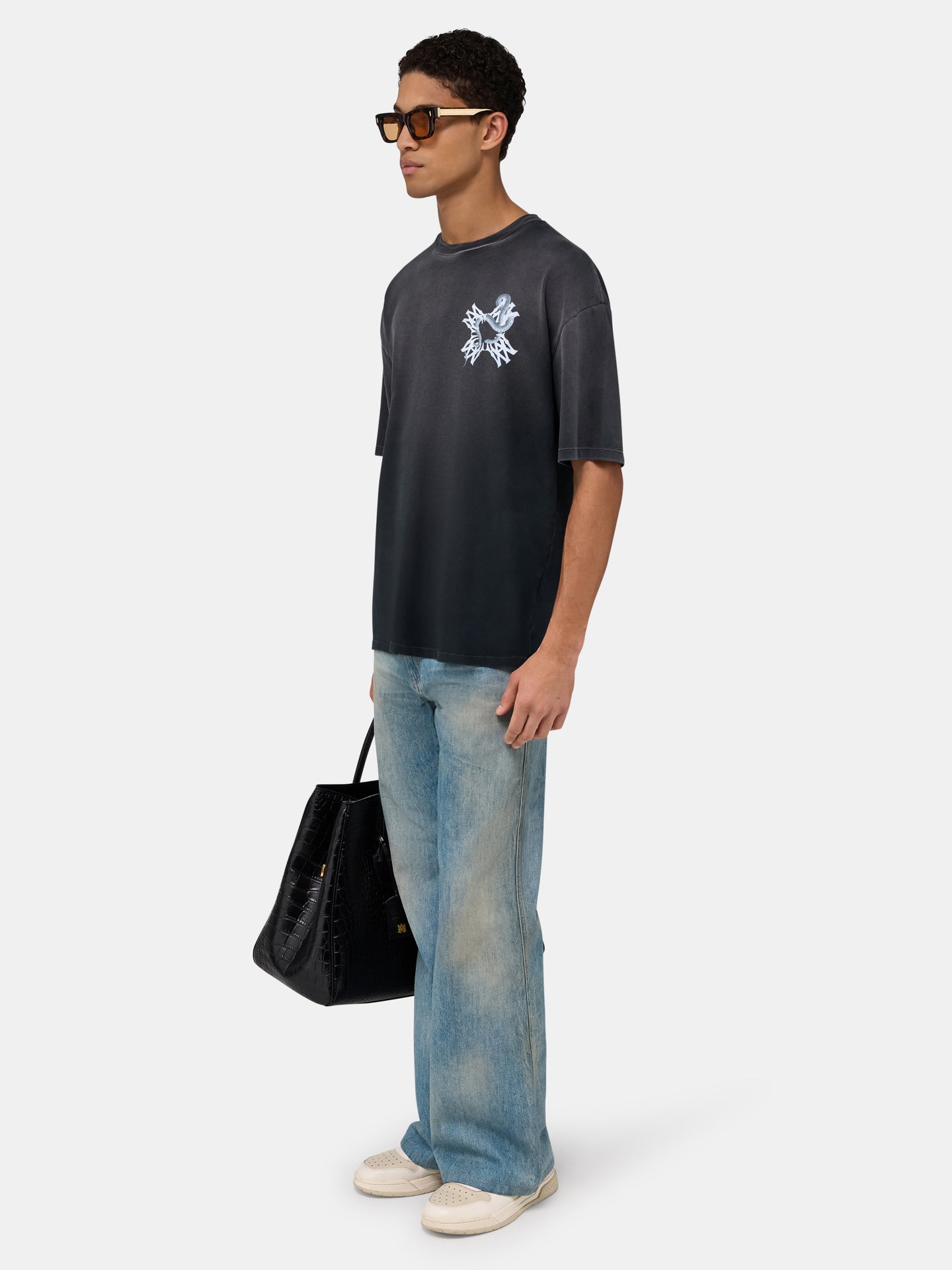 MA QUAD SNAKE OVERSIZED TEE - Black - AMIRI