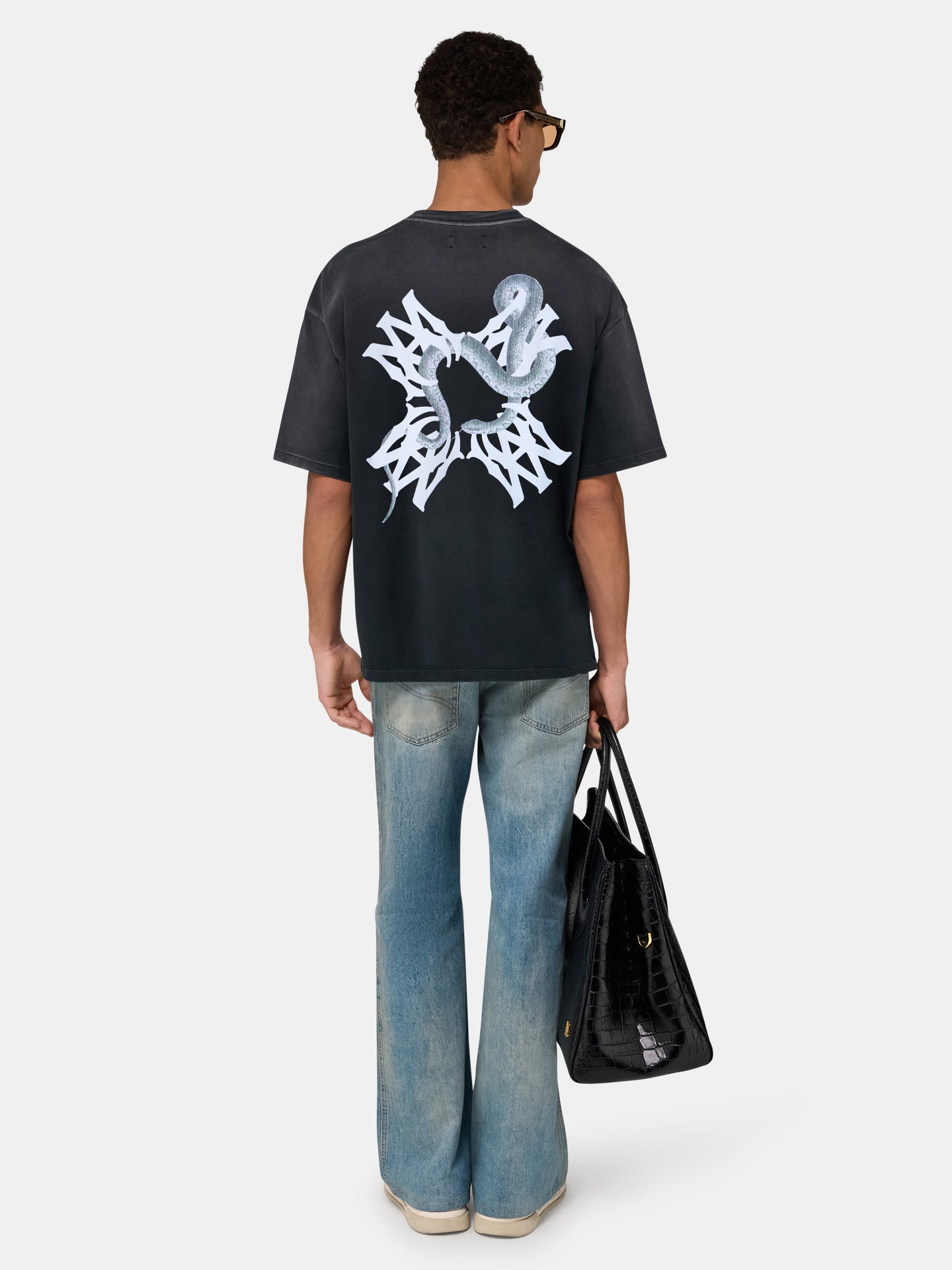 MA QUAD SNAKE OVERSIZED TEE - Black - AMIRI