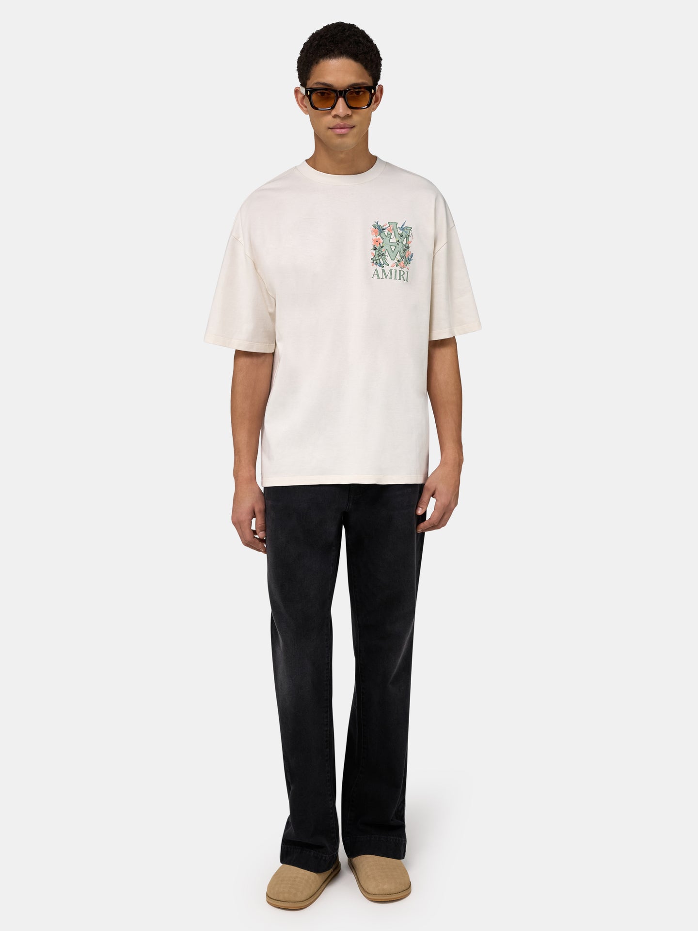 MA FLORAL OVERSIZED TEE - Ivory - AMIRI