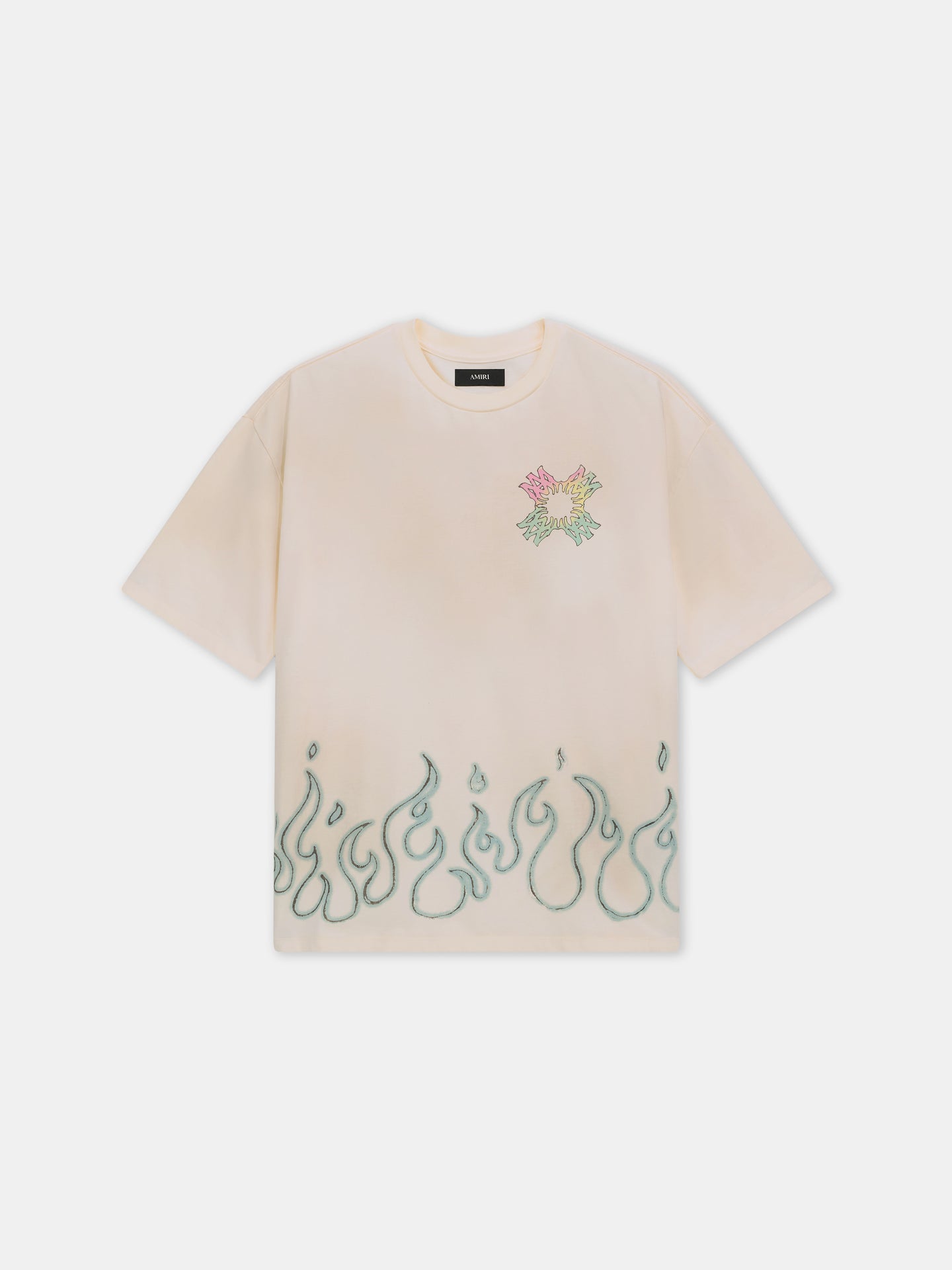 MA QUAD FLAMES OS TEE - Ivory - AMIRI
