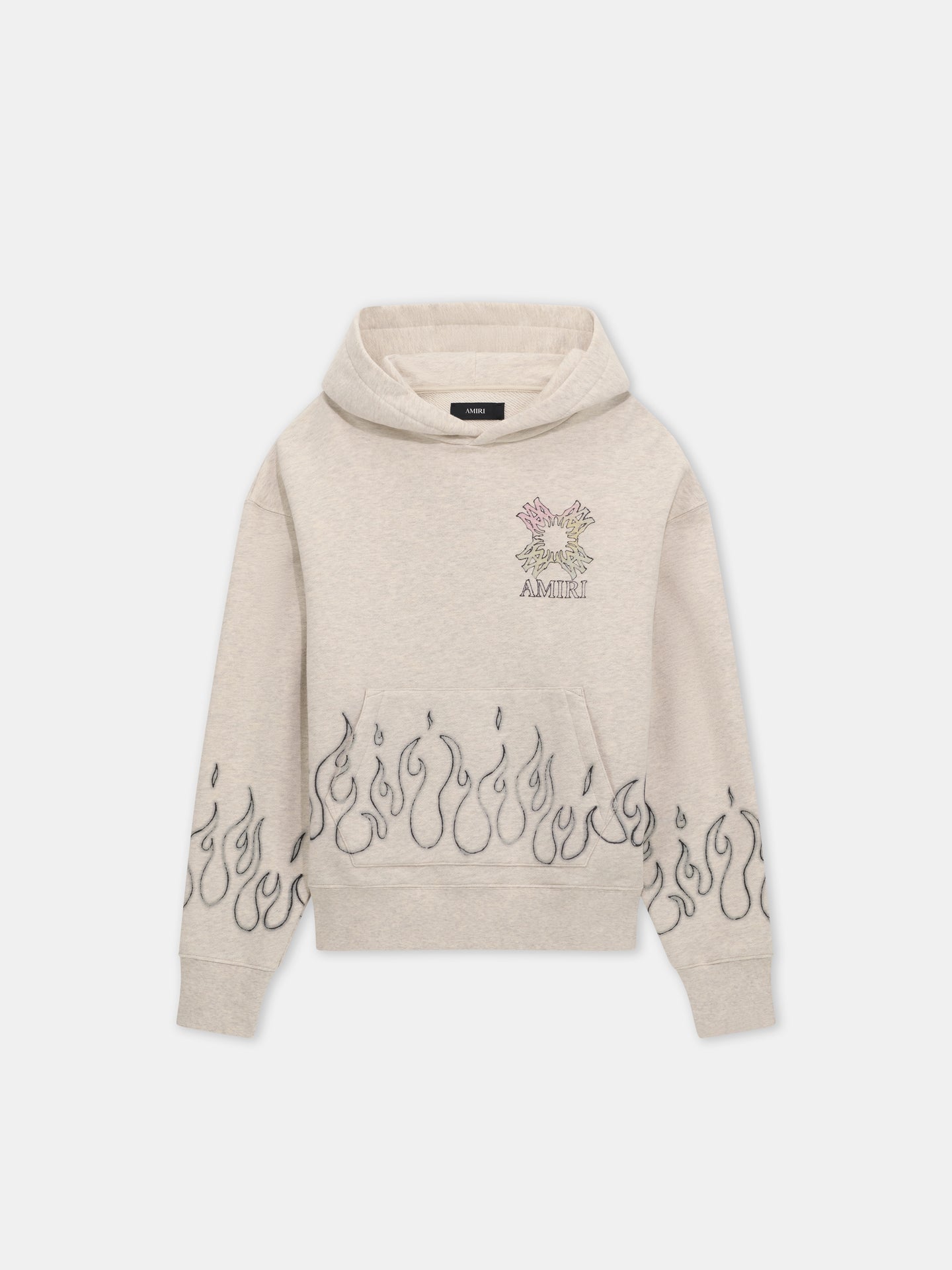 MA QUAD FLAMES OS HOODIE - Ivory - AMIRI