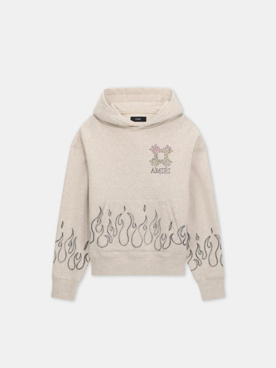 MA QUAD FLAMES OS HOODIE - Ivory - AMIRI