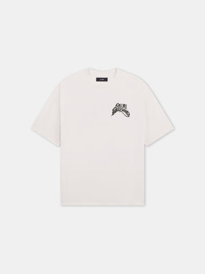 AMIRI HOLLYWOOD LIGHTWEIGHT JERSEY SKATE TEE - Ivory