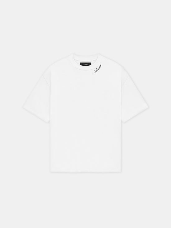 AMIRI SCRIPT SKATER TEE - White - AMIRI