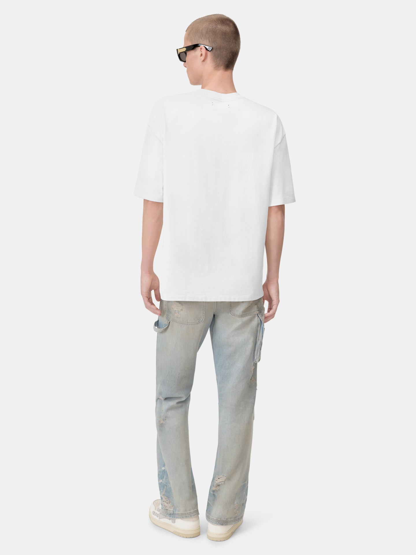 AMIRI SCRIPT SKATER TEE - White - AMIRI