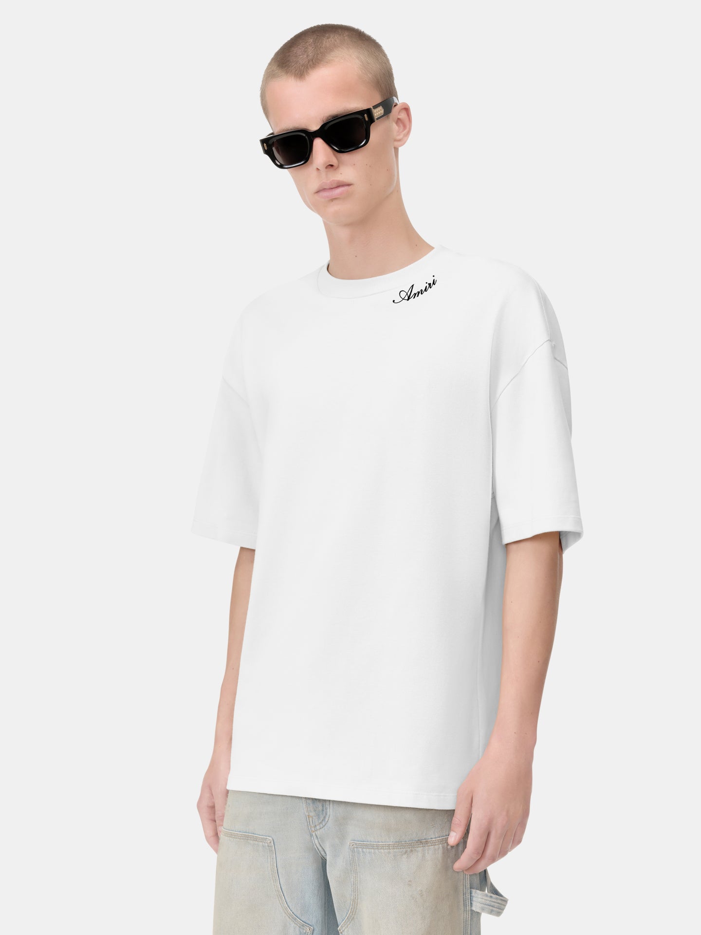 AMIRI SCRIPT SKATER TEE - White - AMIRI