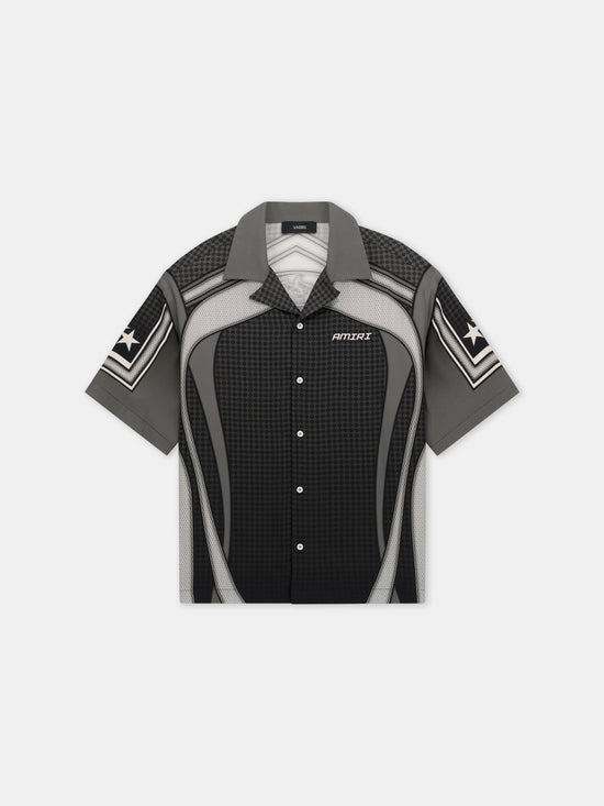 SPORT PANEL OVERSIZED CAMP SHIRT - Black - AMIRI