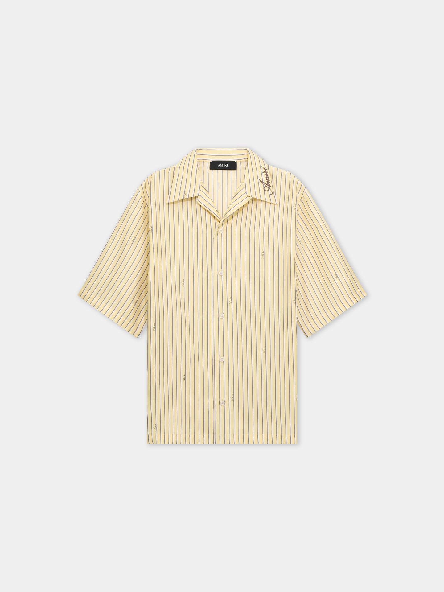 AMIRI SCRIPT BOWLING SHIRT - Sherbet Yellow - AMIRI