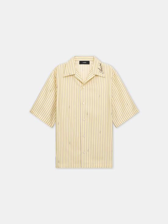 AMIRI SCRIPT BOWLING SHIRT - Sherbet Yellow - AMIRI