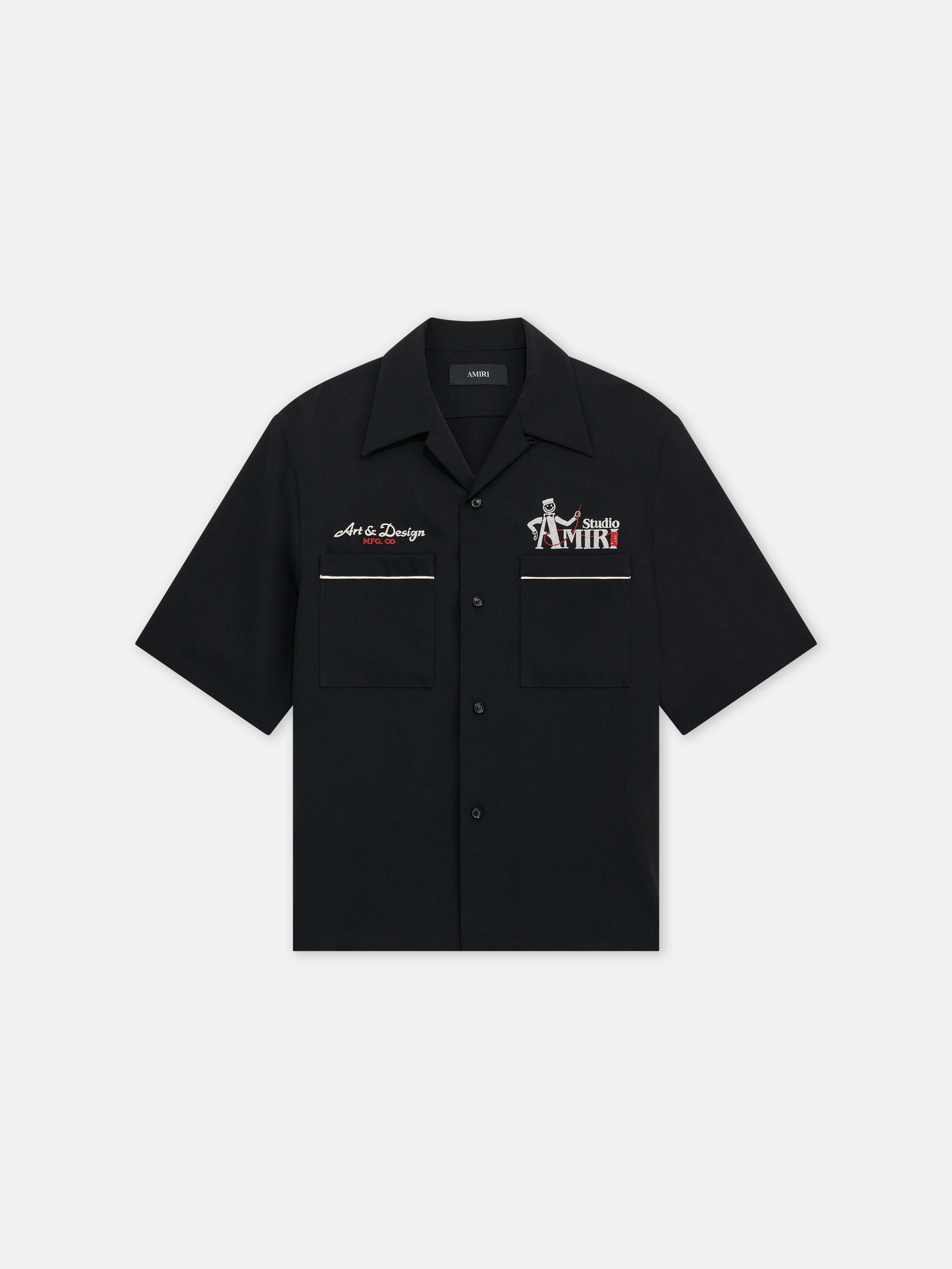 Product AMIRI STUDIO CREPE CAMP SHIRT - Black featured image