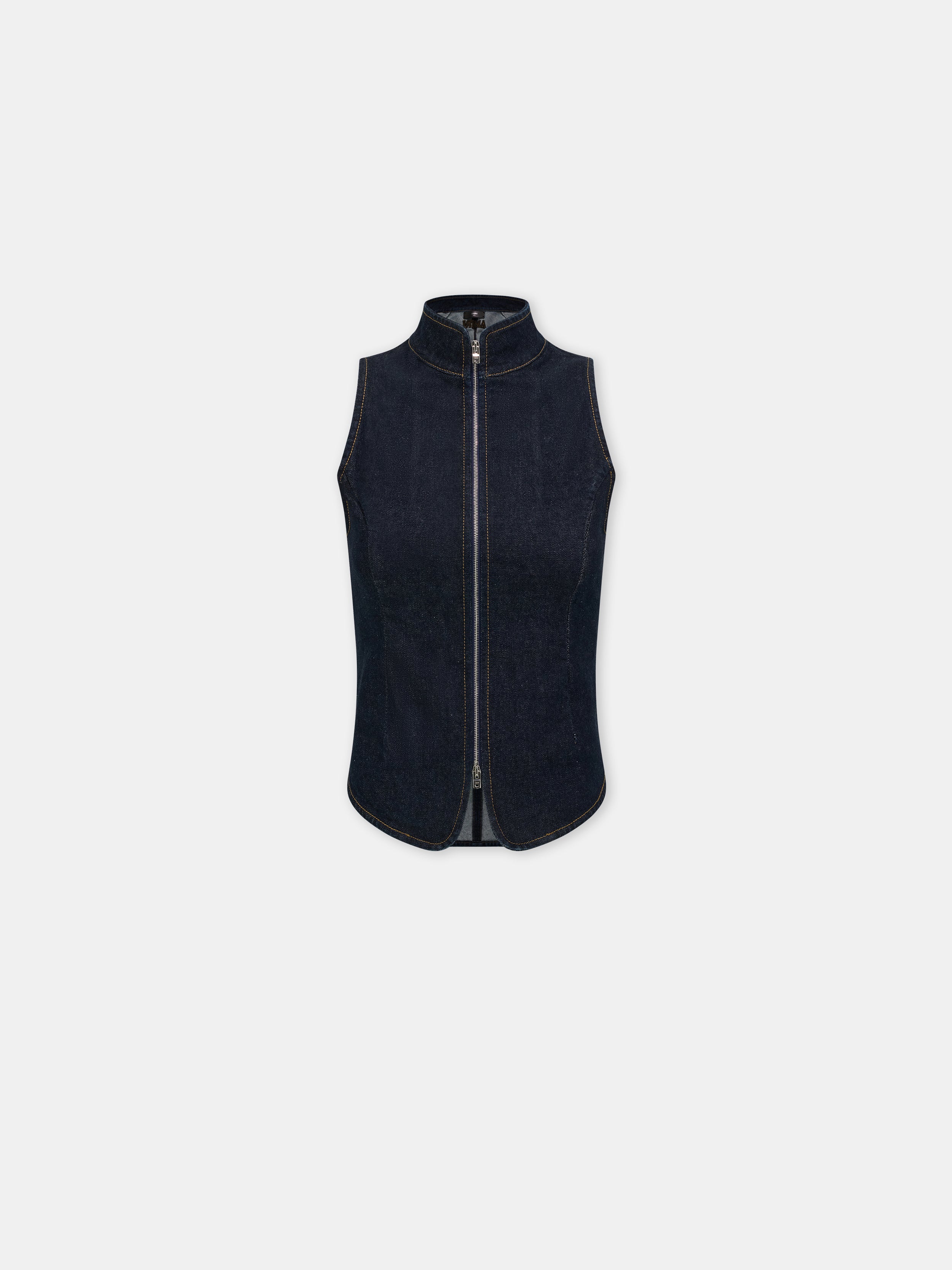 Product WOMEN - WOMEN'S AMIRI RAW DENM ZIP TOP - Raw Indigo featured image