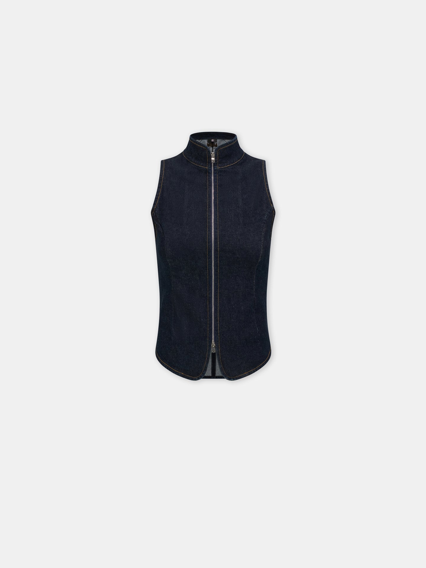 WOMEN - WOMEN'S AMIRI RAW DENM ZIP TOP - Raw Indigo - AMIRI