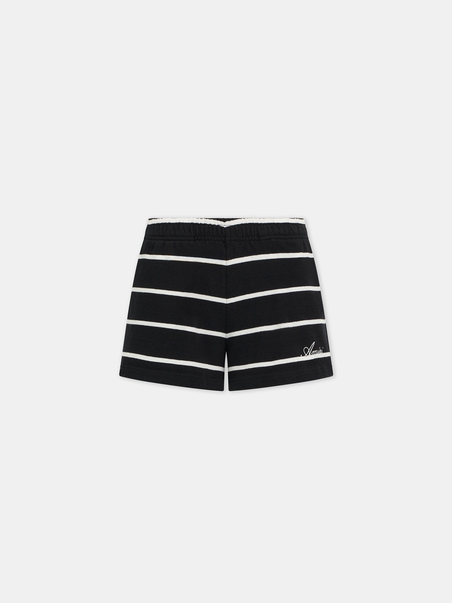 WOMEN - WOMEN'S STRIPED SWEATSHORT - Black - AMIRI