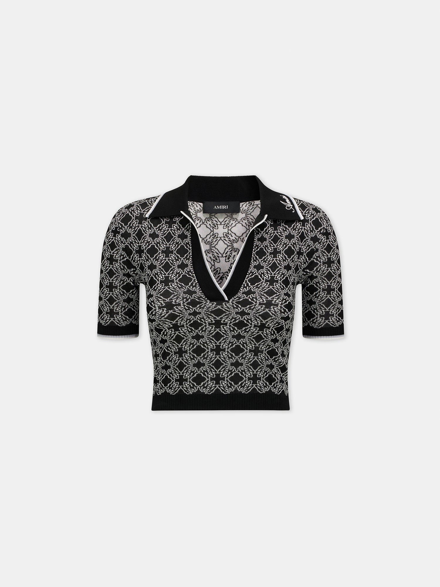Product WOMEN - WOMEN'S MA QUAD KNIT SHORT SLEEVE POLO - Black featured image