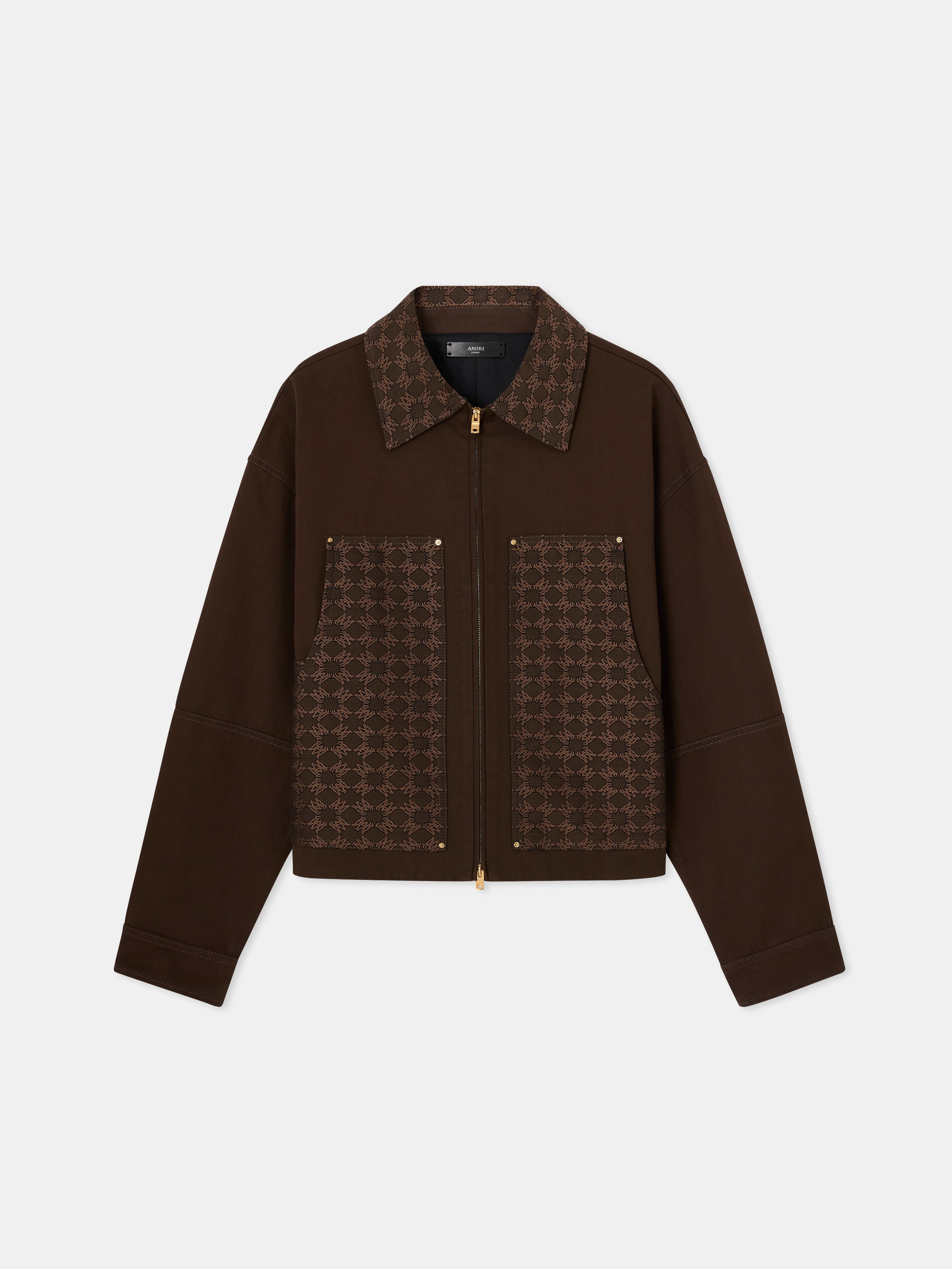 Product MA QUAD JACQUARD WORK JACKET - Dark Brown featured image