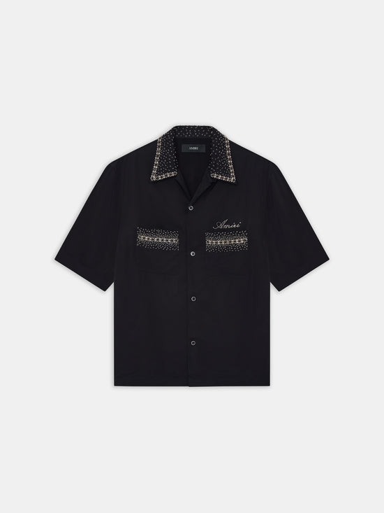 CRYSTAL AMIRI SCRIPT SHIRT - BLACK - AMIRI