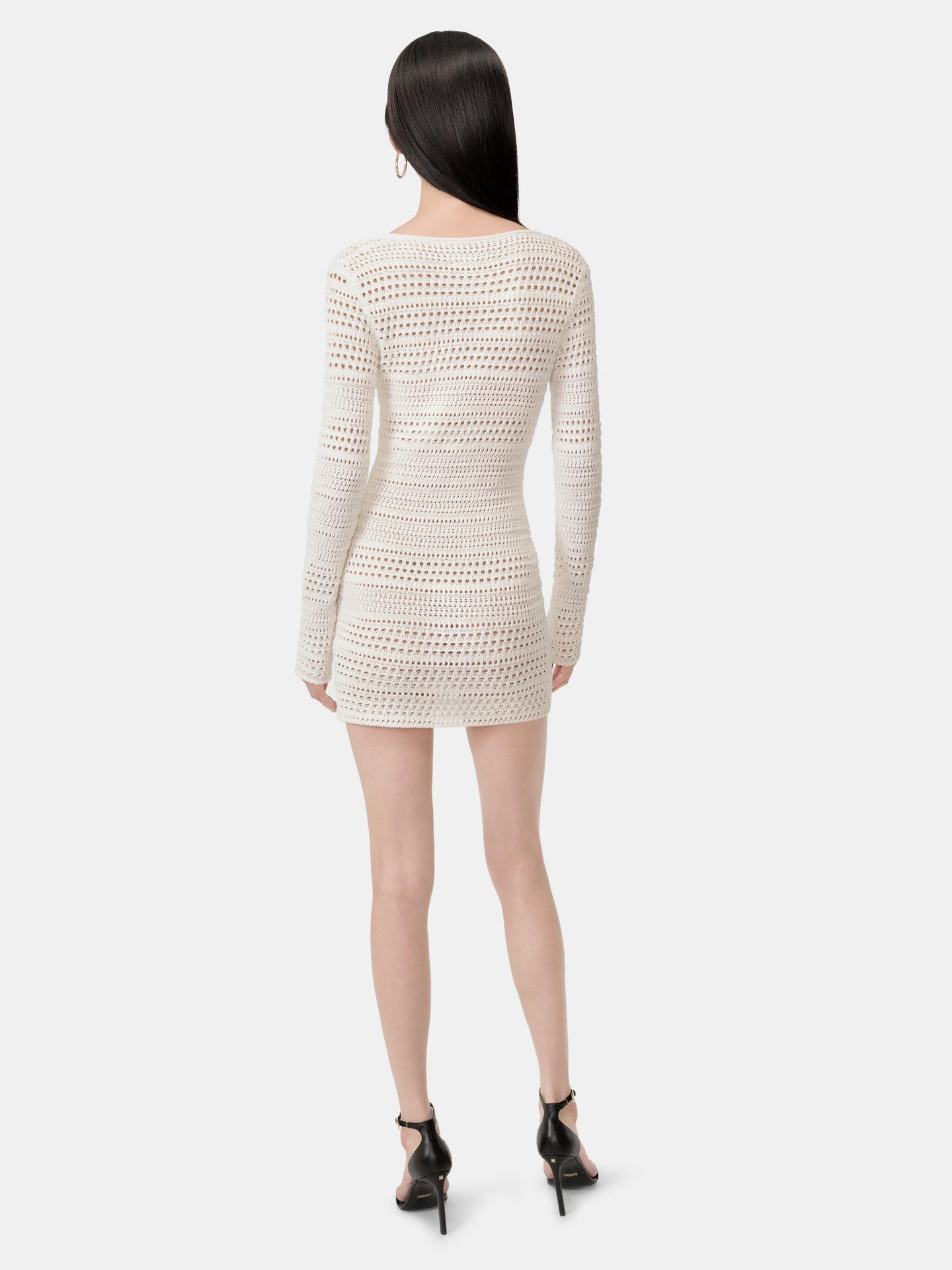 WOMEN - WOMEN'S CROCHET MINI DRESS - Ivory - AMIRI