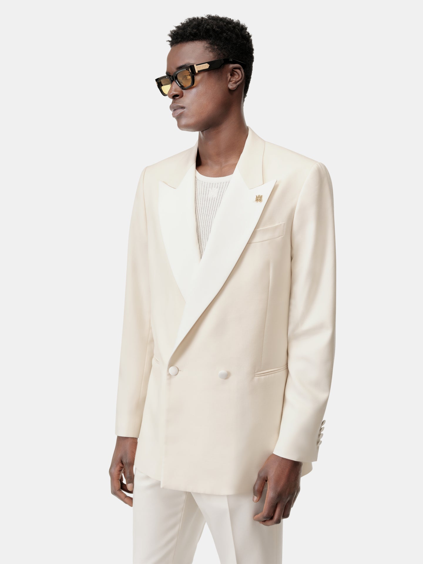 MA DOUBLE-BREASTED BLAZER - Alabaster - AMIRI