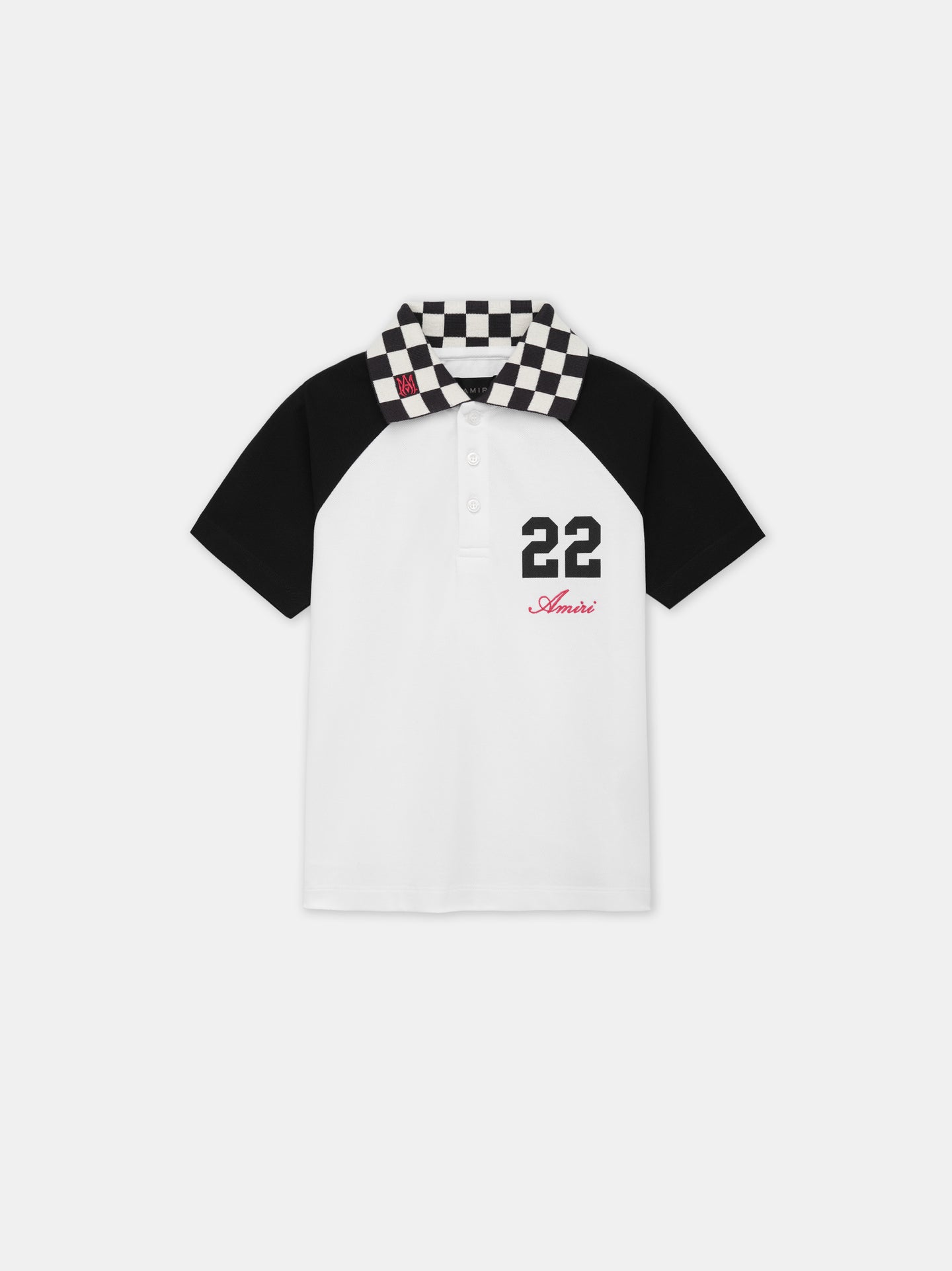 KIDS - KIDS' MA CHECKERED 22 POLO - White Black