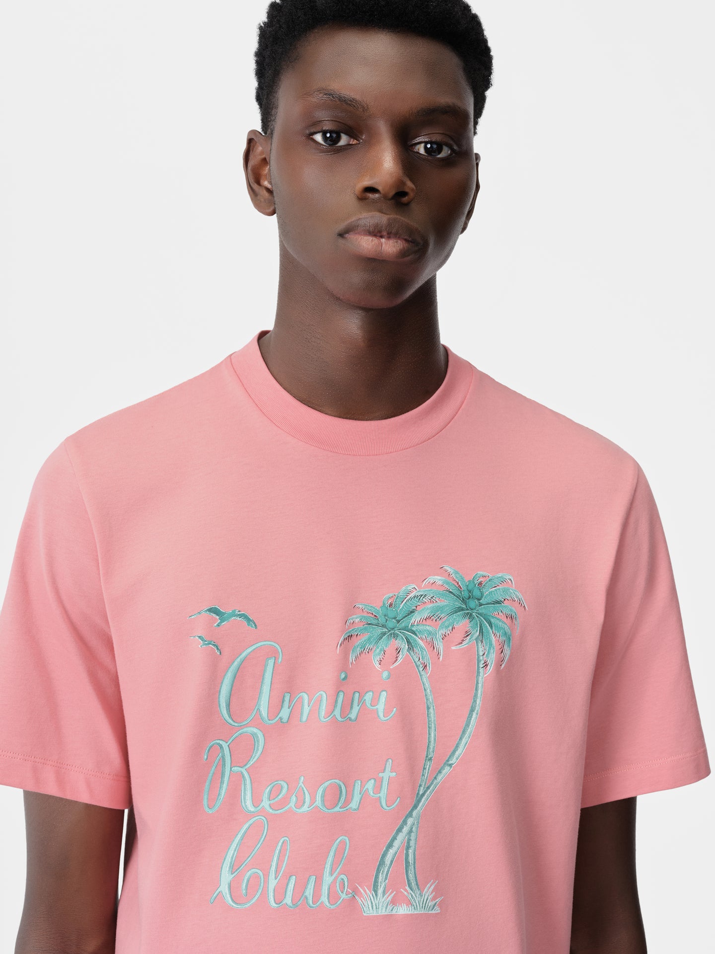 AMIRI TWISTED PALMS TEE - Flamingo Pink