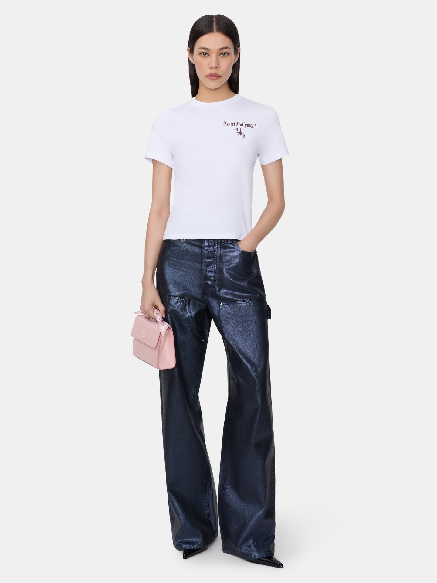 WOMEN - WOMEN'S COATED DENIM CARPENTER - WET SHIMMER - AMIRI