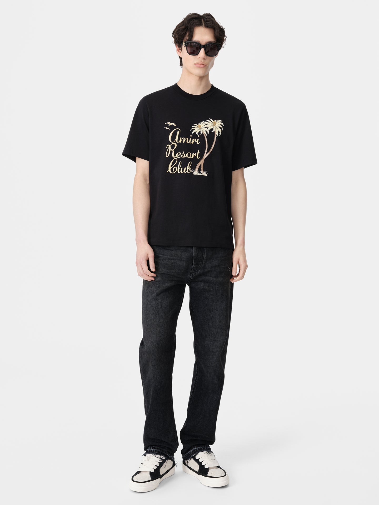 AMIRI TWISTED PALMS TEE - Black