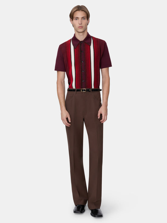 EMBELLISHED STRIPED SHIRT - RED - AMIRI