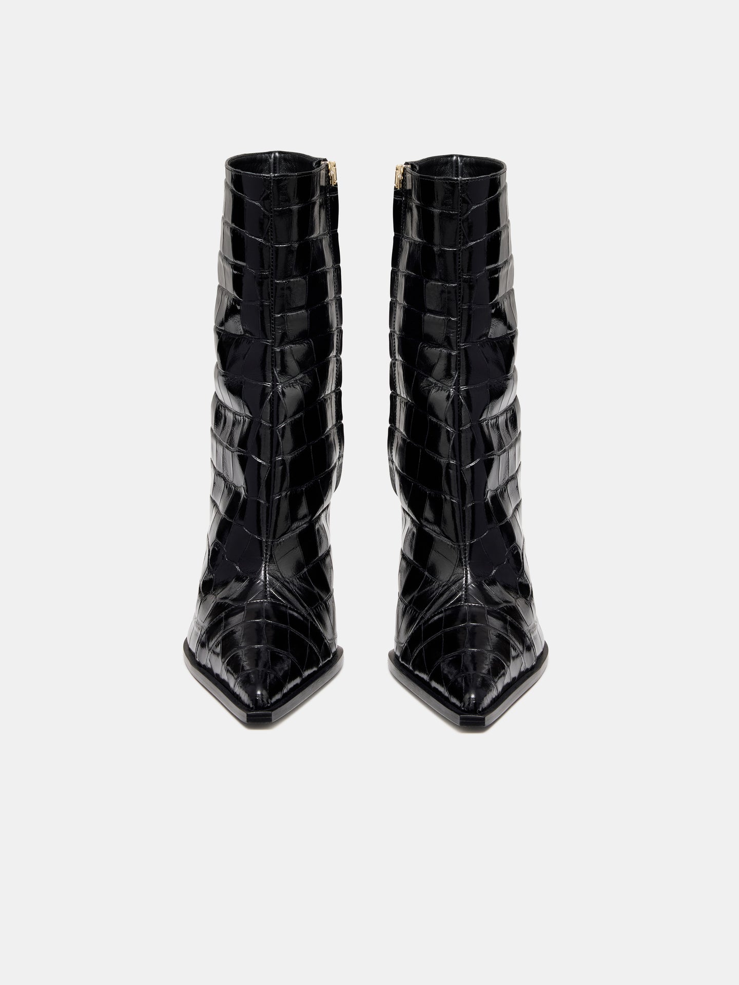 WOMEN - WOMEN'S CROC DEBOSSED MA STILETTO BOOT - BLACK - AMIRI