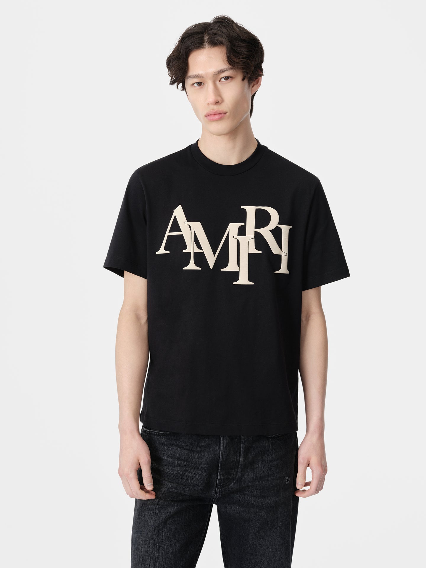 AMIRI STAGGERED TEE - Black