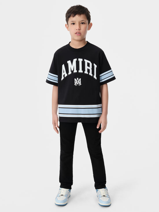 KIDS - KIDS' AMIRI STRIPE TEE - Black