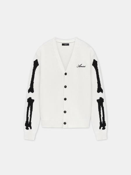 BONES CARDIGAN - White | AMIRI