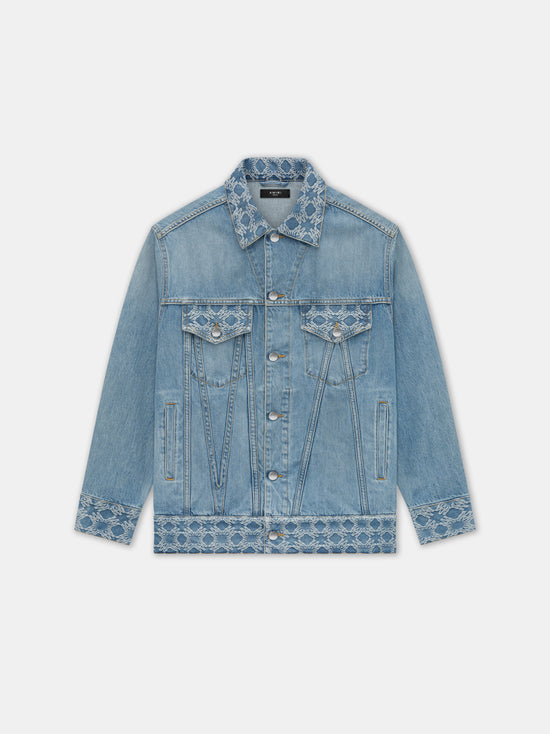 WOMEN - WOMEN'S MA QUAD JACQUARD OVERSIZED TRUCKER - Stone Indigo