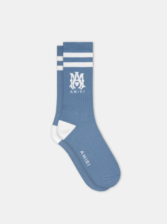 MA STRIPE SOCK - Dusty Blue