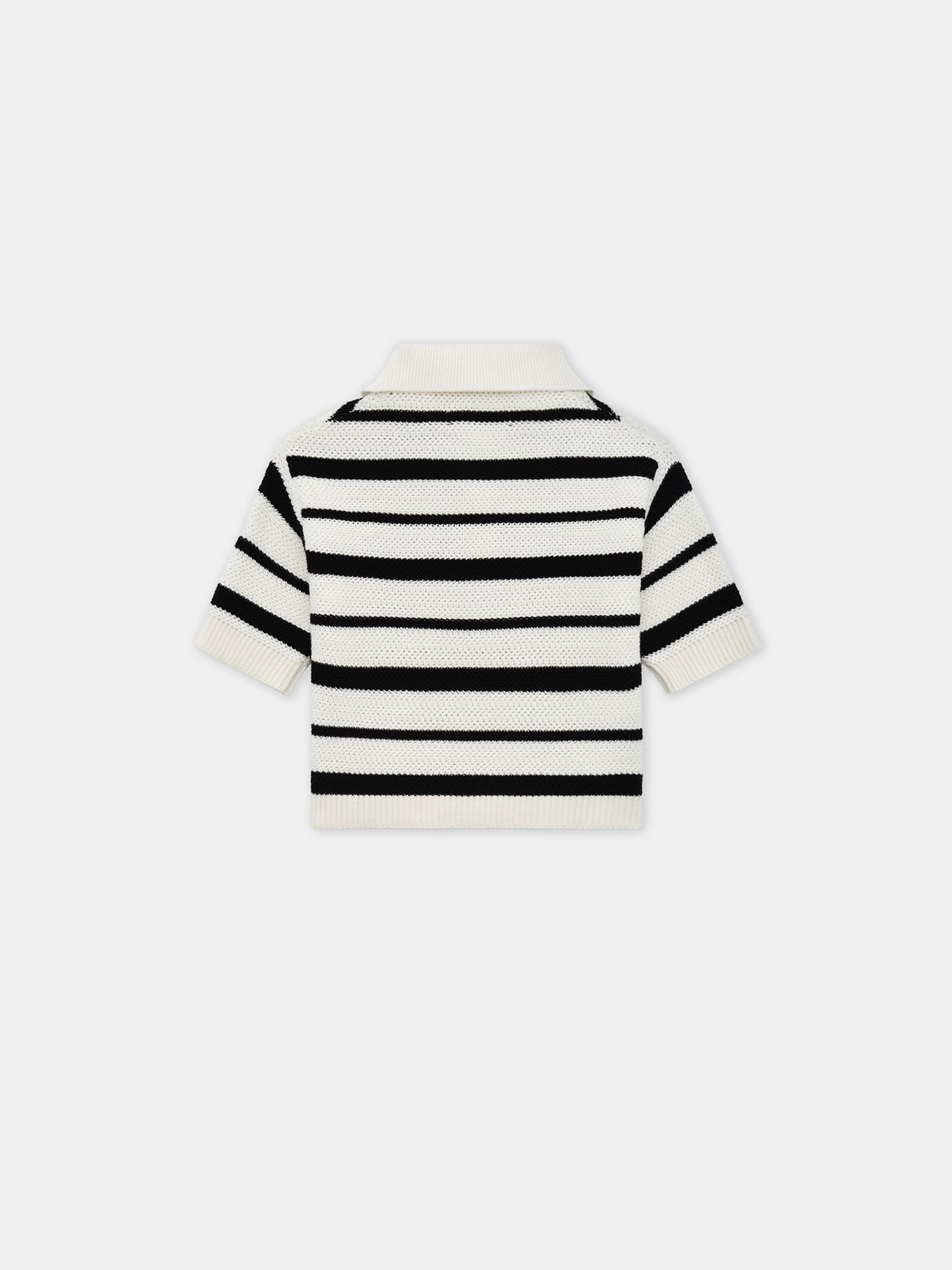 WOMEN - WOMEN'S MA STRIPED POLO - Black Alabaster